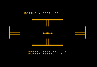 Space Attack game screenshot for Commodore PET